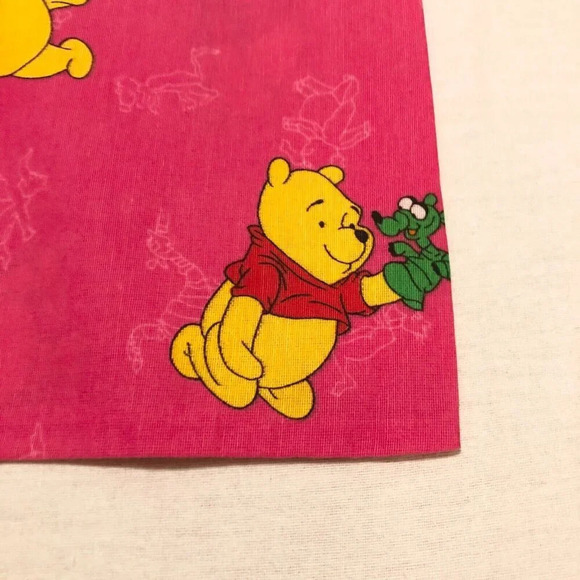 Vtg 2 Winnie The Pooh Pillow Cases Hand Puppets Pink 22.5 x 14.5 - Picture 12 of 16